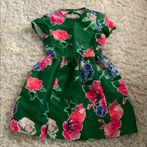 Kate Spade fit and flair green floral dress Size:2